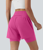 Short de yoga SoftlyZero™ Airy 2-en-1 taille ultra-haute effet frais InstantCool 17,5 cm avec poches