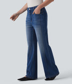 Halara Flex™ Jean droit taille haute avec poches