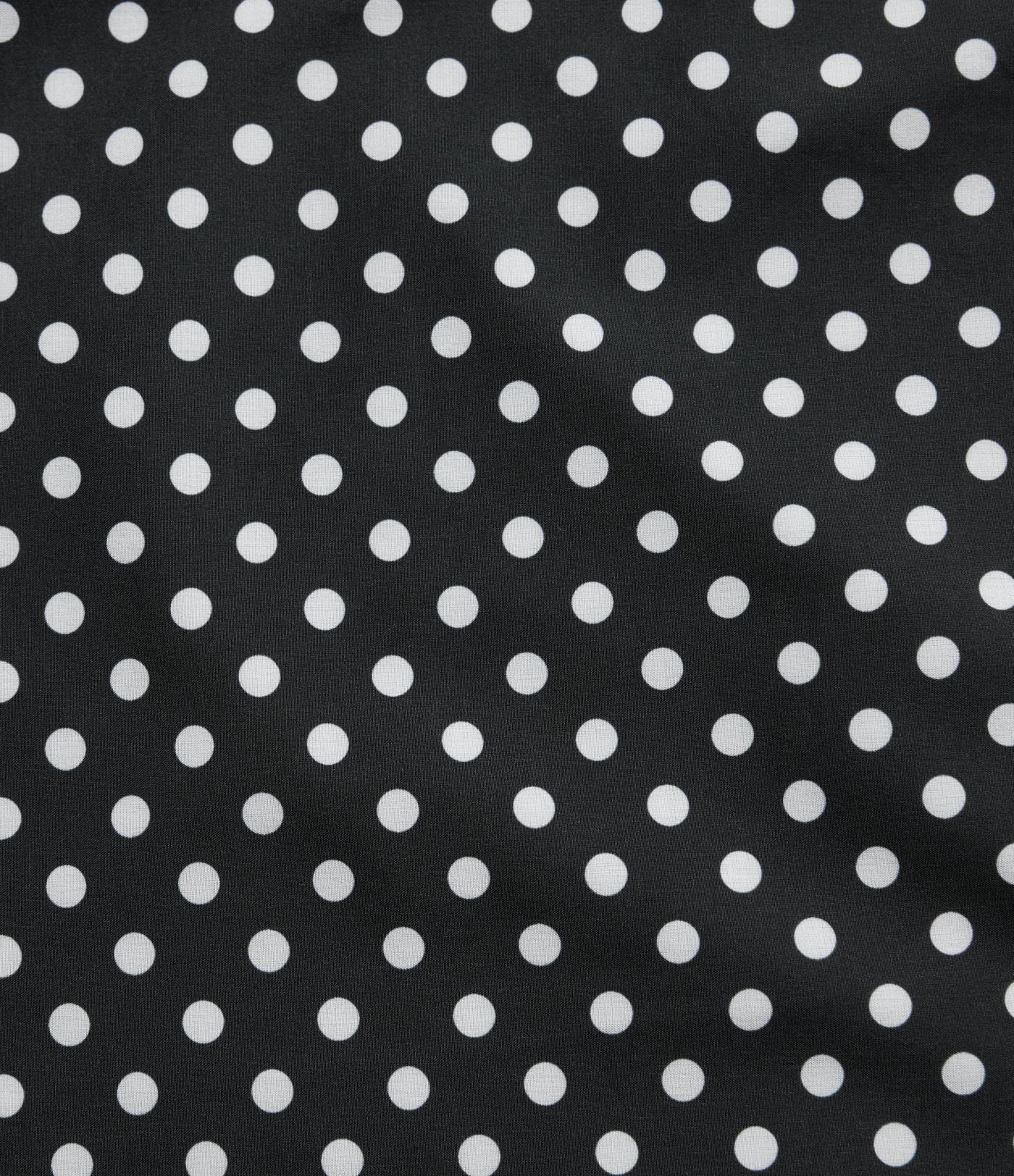 Robe midi à pois col V avec manches courtes, lien côté et poches