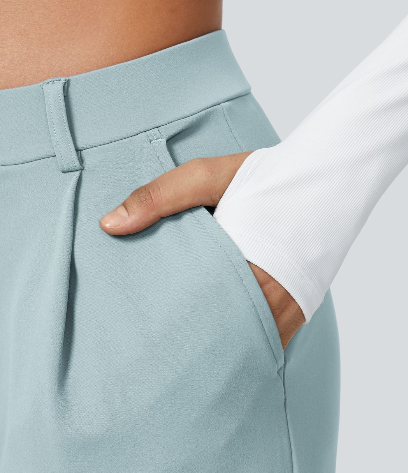 Pantalon tailleur Halara Flex™ DayStretch coupe droite taille haute avec poches