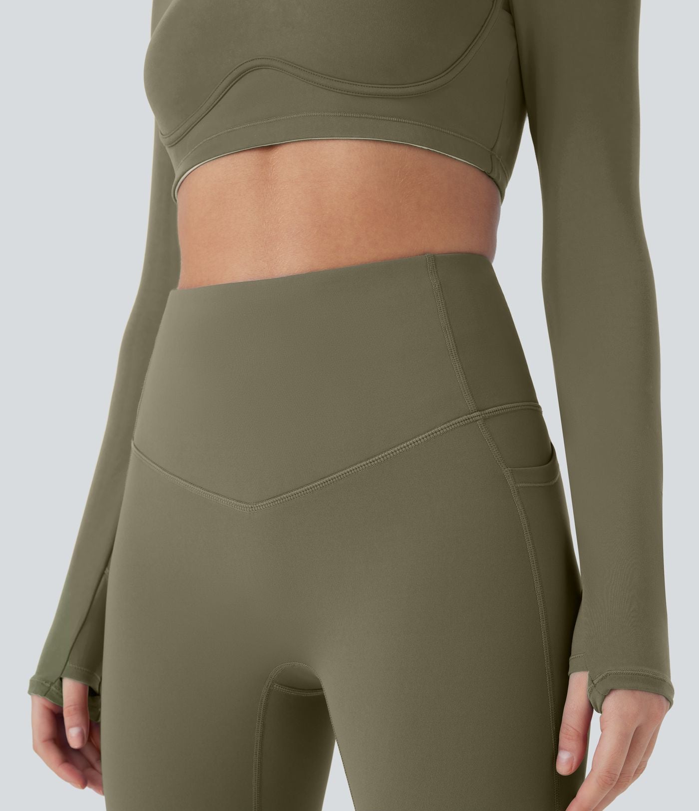 Legging de sport taille haute gainant et thermique Softlyzero™ avec poches