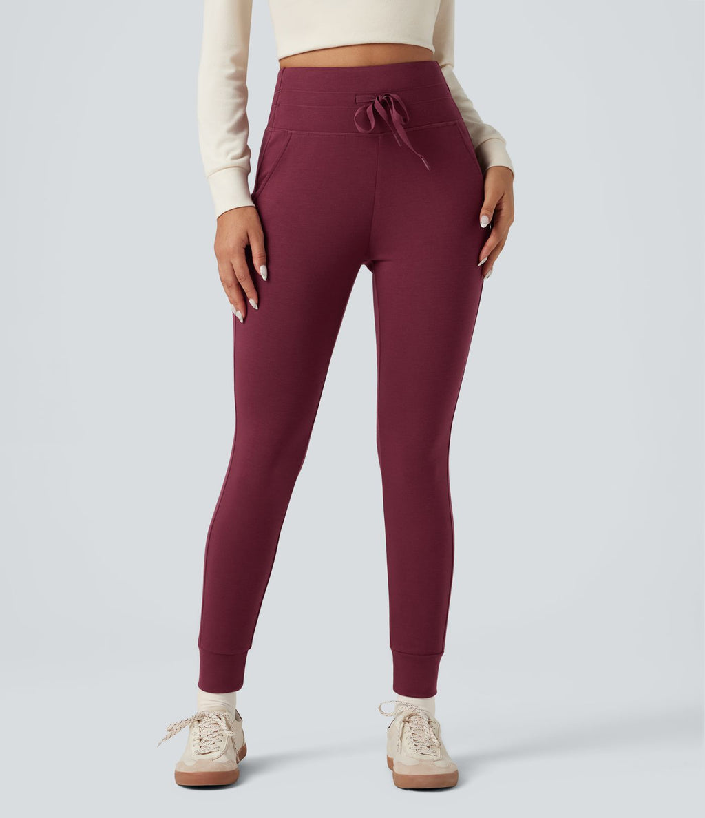 Jogging chauffant taille haute avec cordon de serrage Halara HeatCore avec poches