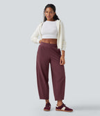 Pantalon 7/8 jambes tonneau taille moyenne DayStretch avec poches
