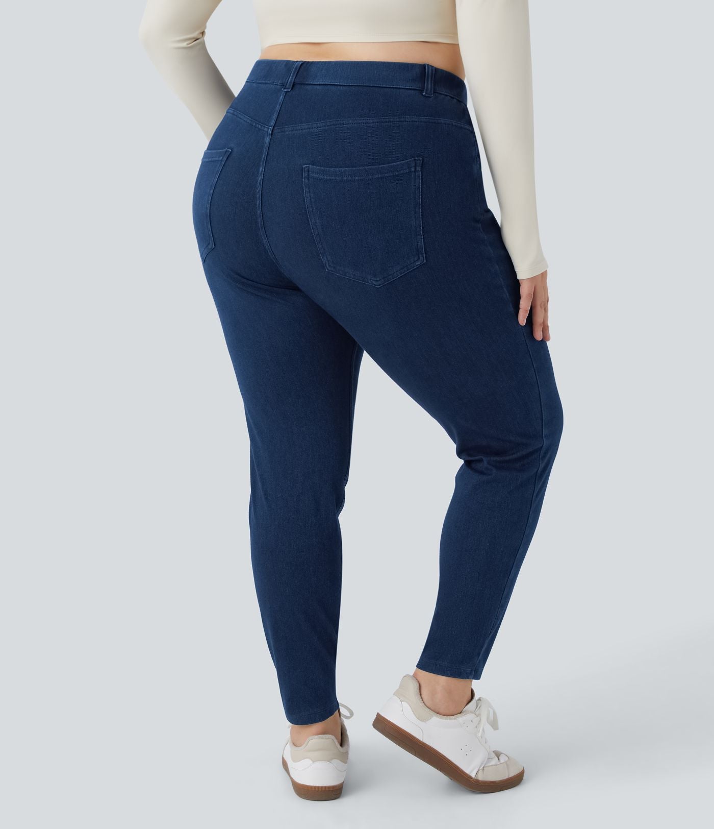Legging de travail taille haute en denim Halara Flex™ avec poches, 7/8, grande taille