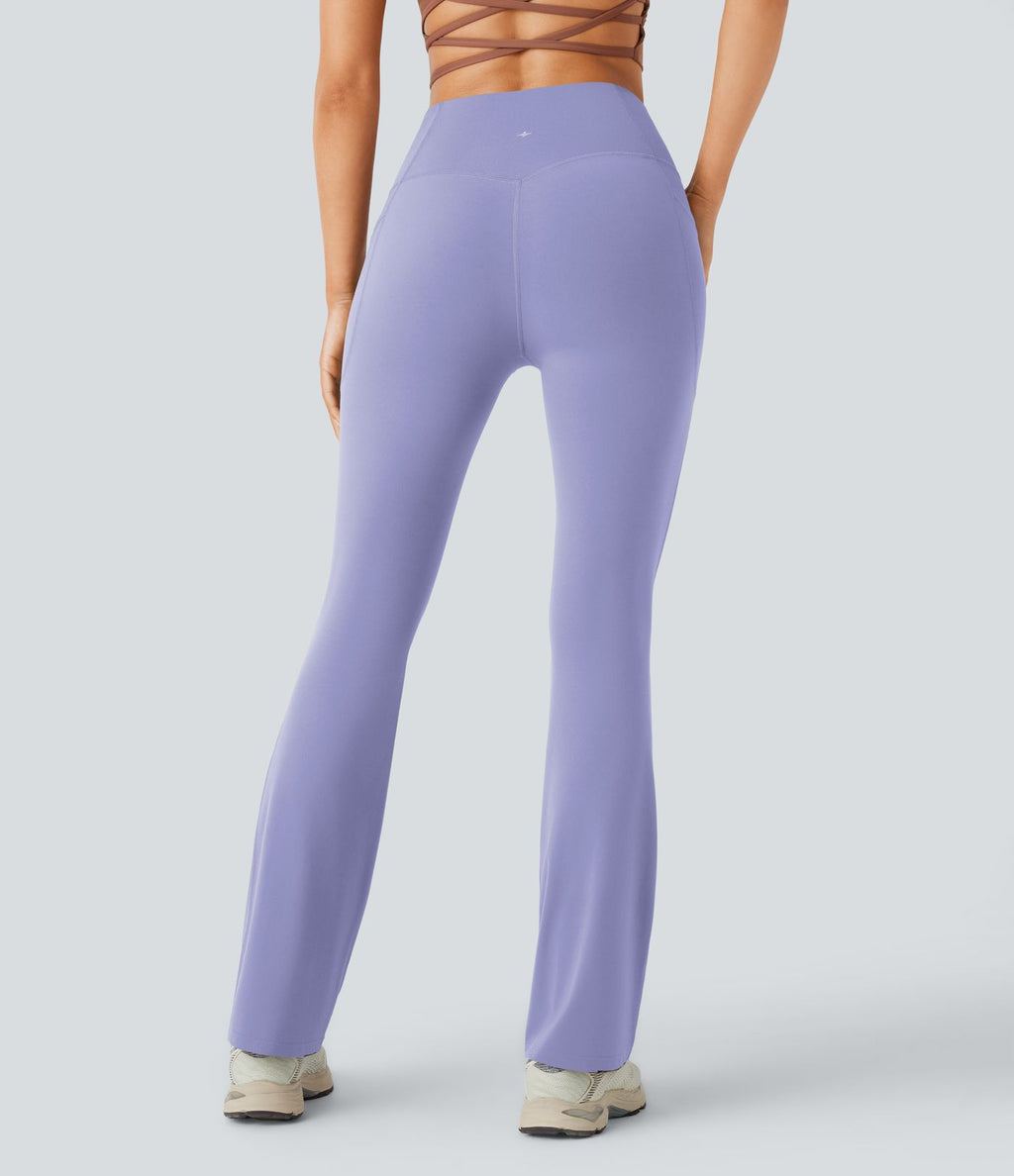 Pantalon de yoga à coupe bootcut gainant taille haute avec poches Halara UltraSculpt™