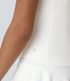 Softlyzero™ QuickDry Débardeur Golf Slim à Demi-Zip et Col Baseball