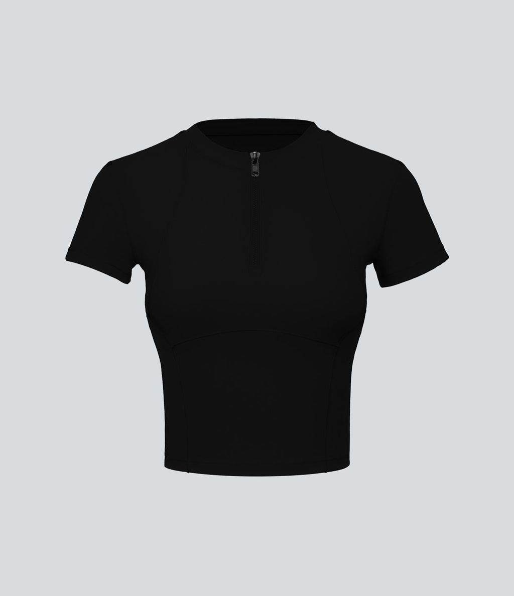 Haut de sport golf SoftlyZero™ Airy à manches courtes à demi-zip et effet frais InstantCool