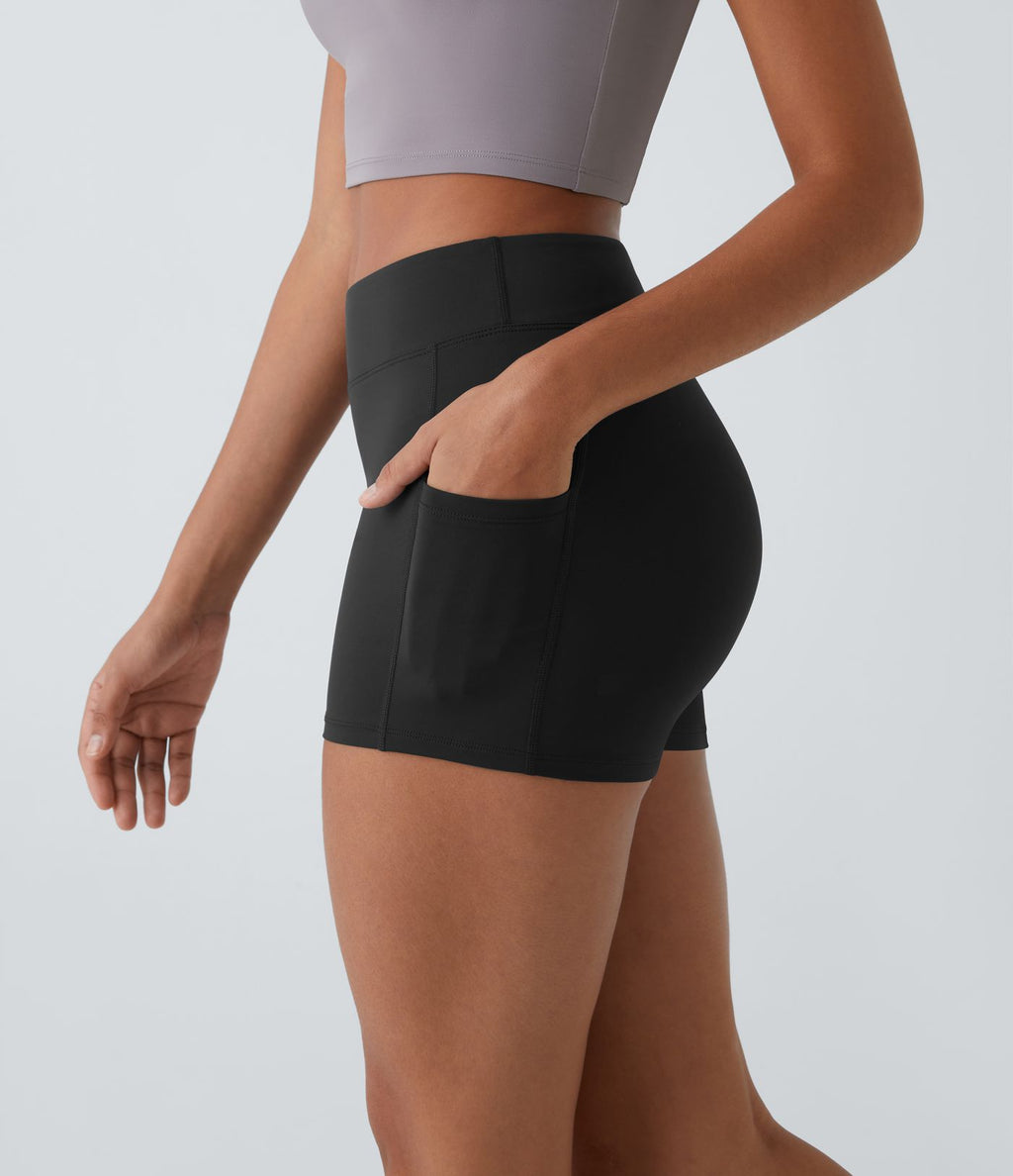 Short de yoga SoftlyZero™ Airy 8,8 cm taille haute poches latérales uni effet frais InstantCool
