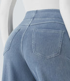 Halara Flex™ Jean Large Travail à Taille Haute Poches Multiples et Tricot Extensible