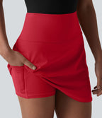 Jupe de golf courte 2-en-1 SoftlyZero™ Airy effet frais InstantCool taille ultra-haute gainant avec ourlet arrondi et poches