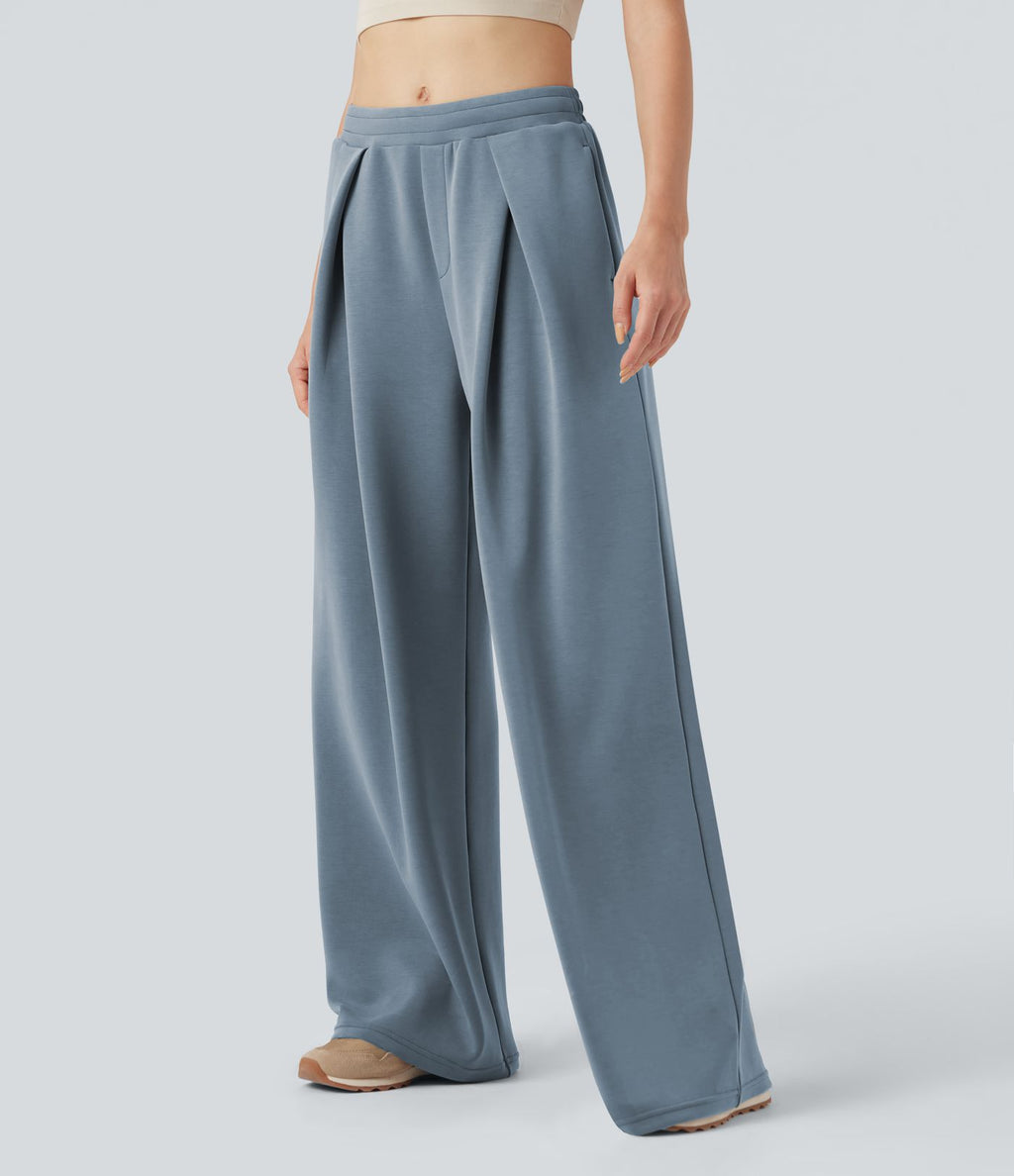 Pantalon décontracté SpacerTek™ baggy taille mi-haute, dos croisé avec cordon de serrage et poches