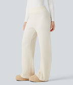Pantalon détente maille baggy taille mi-haute