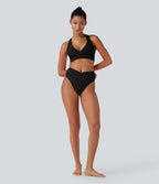 Haut de maillot de bain bikini plage et ville dos nu entrecroisé avec boucle réglable