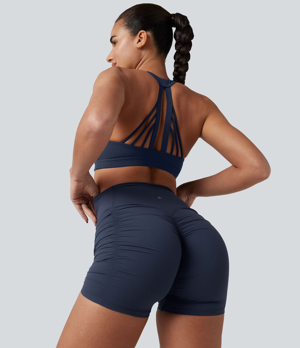 Halara UltraSculpt™ Cycliste de yoga taille haute froncé 12,5 cm