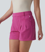 Short de golf taille haute à séchage rapide avec poches – UPF 40+