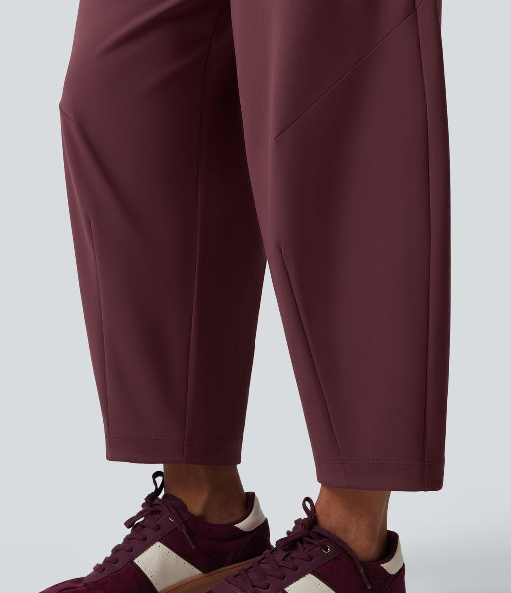 Pantalon 7/8 jambes tonneau taille moyenne DayStretch avec poches