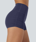Short cycliste 6 cm de course gainant taille haute avec fronces et séchage rapide SoftlyZero™