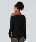 Pull une épaule manches longues