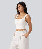 OneForm Débardeur casual sans couture col rond échancré dos en U avec soutien-gorge intégré