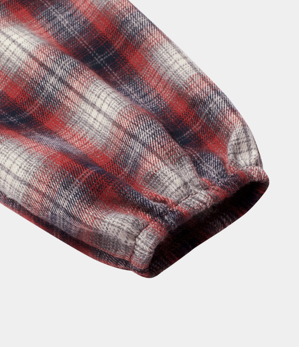 Robe Casual de Mini à Carreaux avec Col Boutons et Nœud à l'Avant