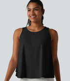 SoftlyZero™ QuickDry Débardeur yoga ample croisé à ourlet volanté