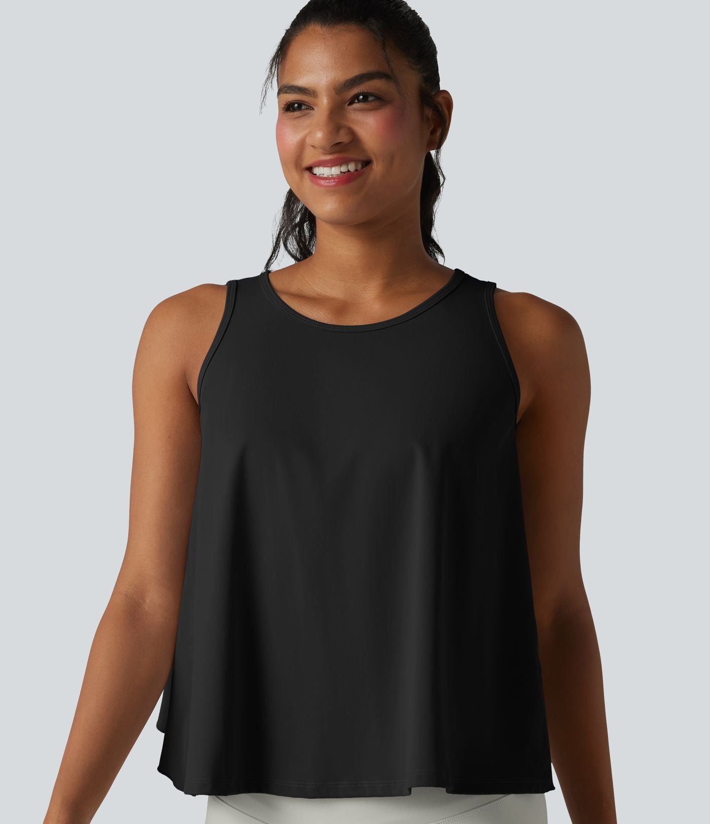 SoftlyZero™ QuickDry Débardeur yoga ample croisé à ourlet volanté