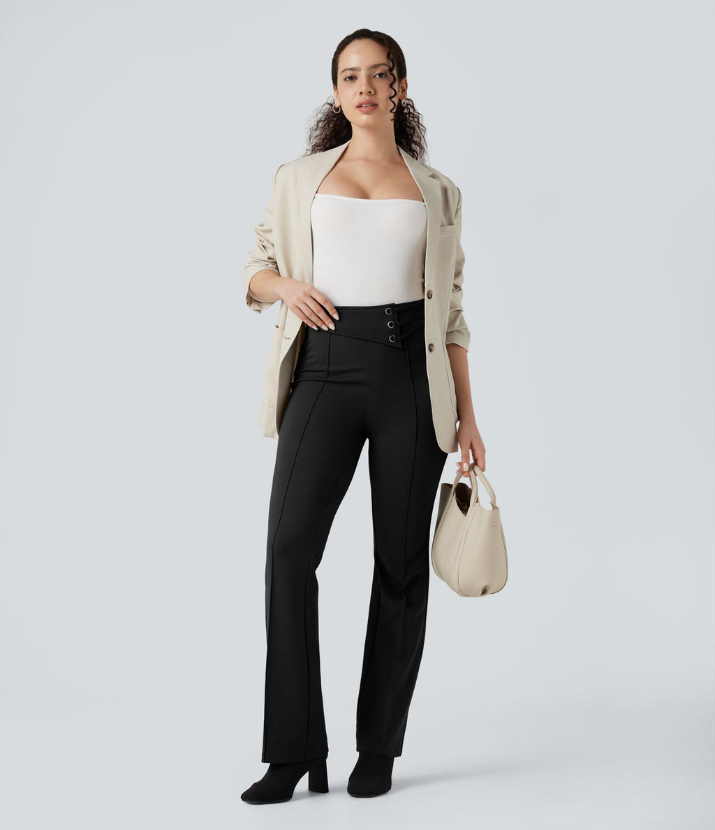 Pantalon tailleur évasé taille haute Halara Flex™ avec poches