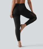 Legging de yoga 7/8 Halara UltraSculpt™ taille haute ventre plat avec empiècements en mesh contrastant et poche
