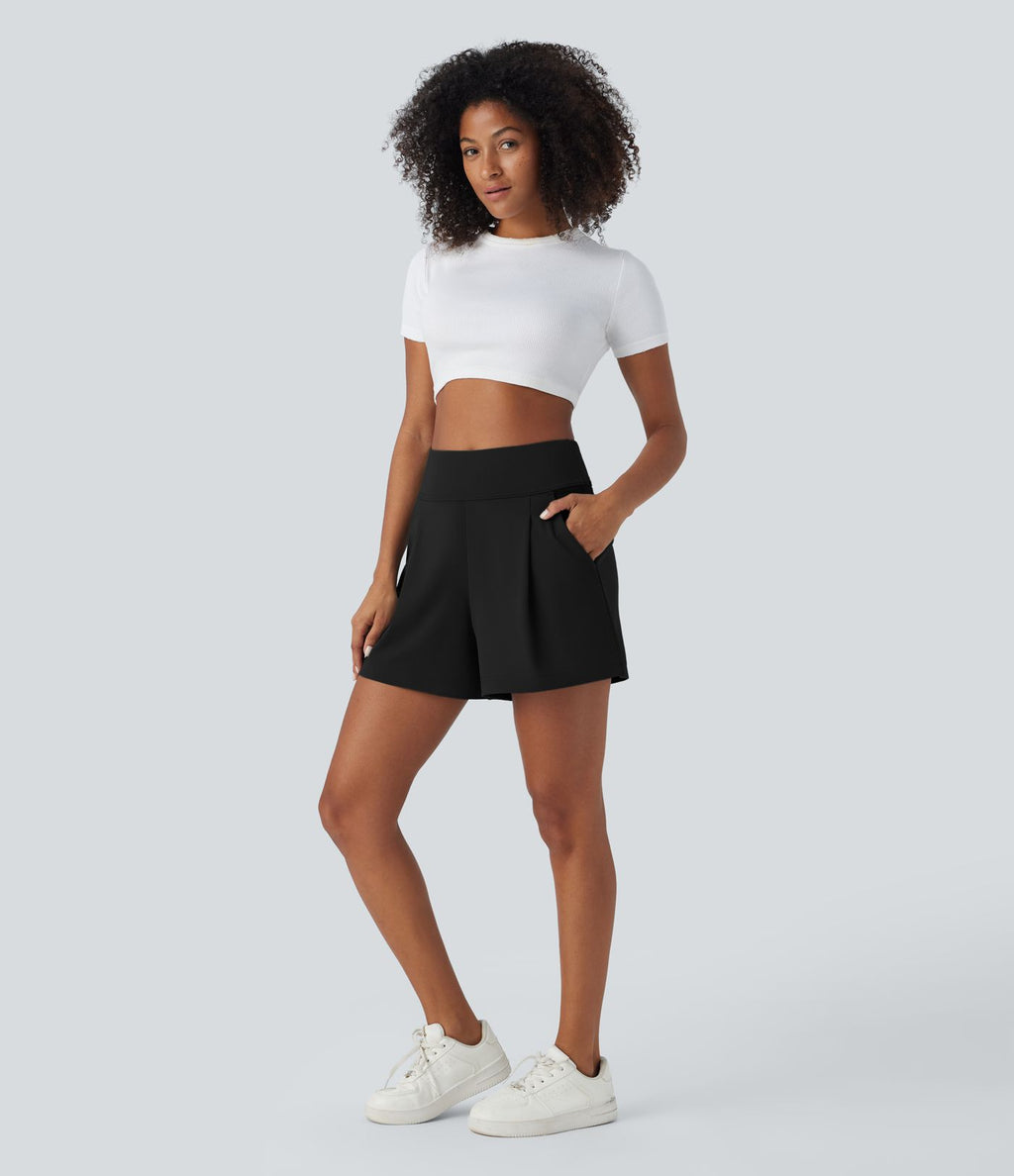 Short de travail large taille haute DayStretch avec poches