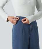 Halara Flex™ Jean droit casual taille haute avec poches