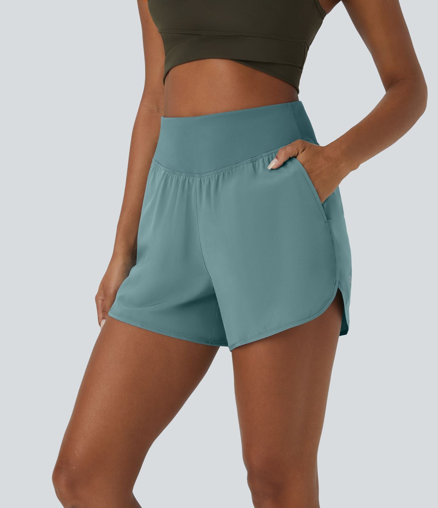 Breezeful™ Shorts 10cm Casual à Séchage Rapide Taille Haute et Poche Latérale