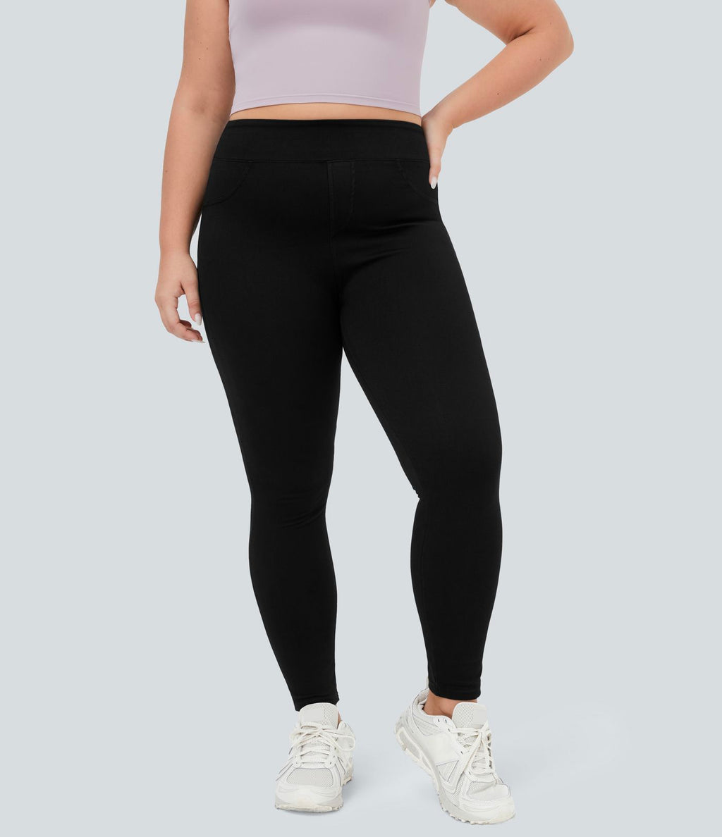 Halara Flex™ Jegging Casual Taille Haute Tricot Extensible Poche Latérale Arrière Grande Taille