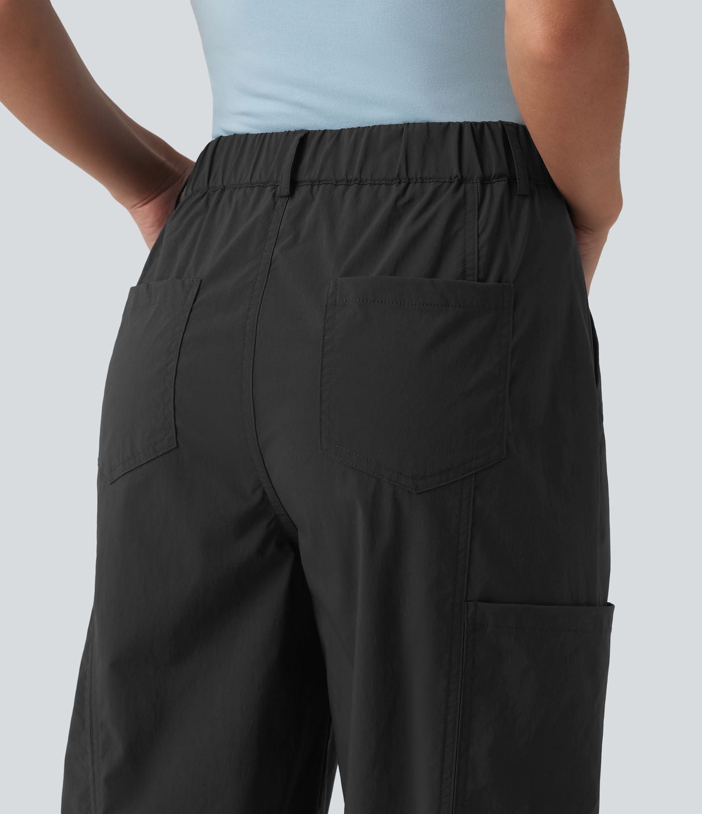 Jogging cargo casual taille mi-haute avec poches