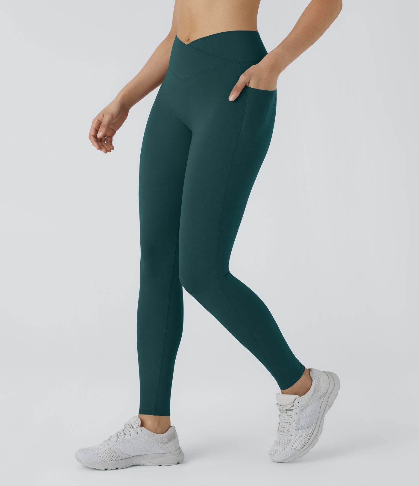 Patitoff™ 2.0 Legging Yoga Résistant Poils d'Animaux Taille Haute Croisée Poches Latérales
