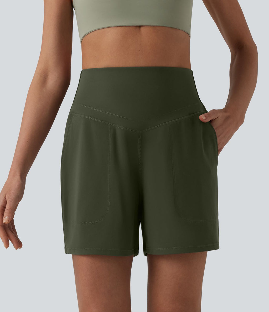 Halara UltraSculpt™ Short yoga gainant taille haute 12,5 cm avec poches