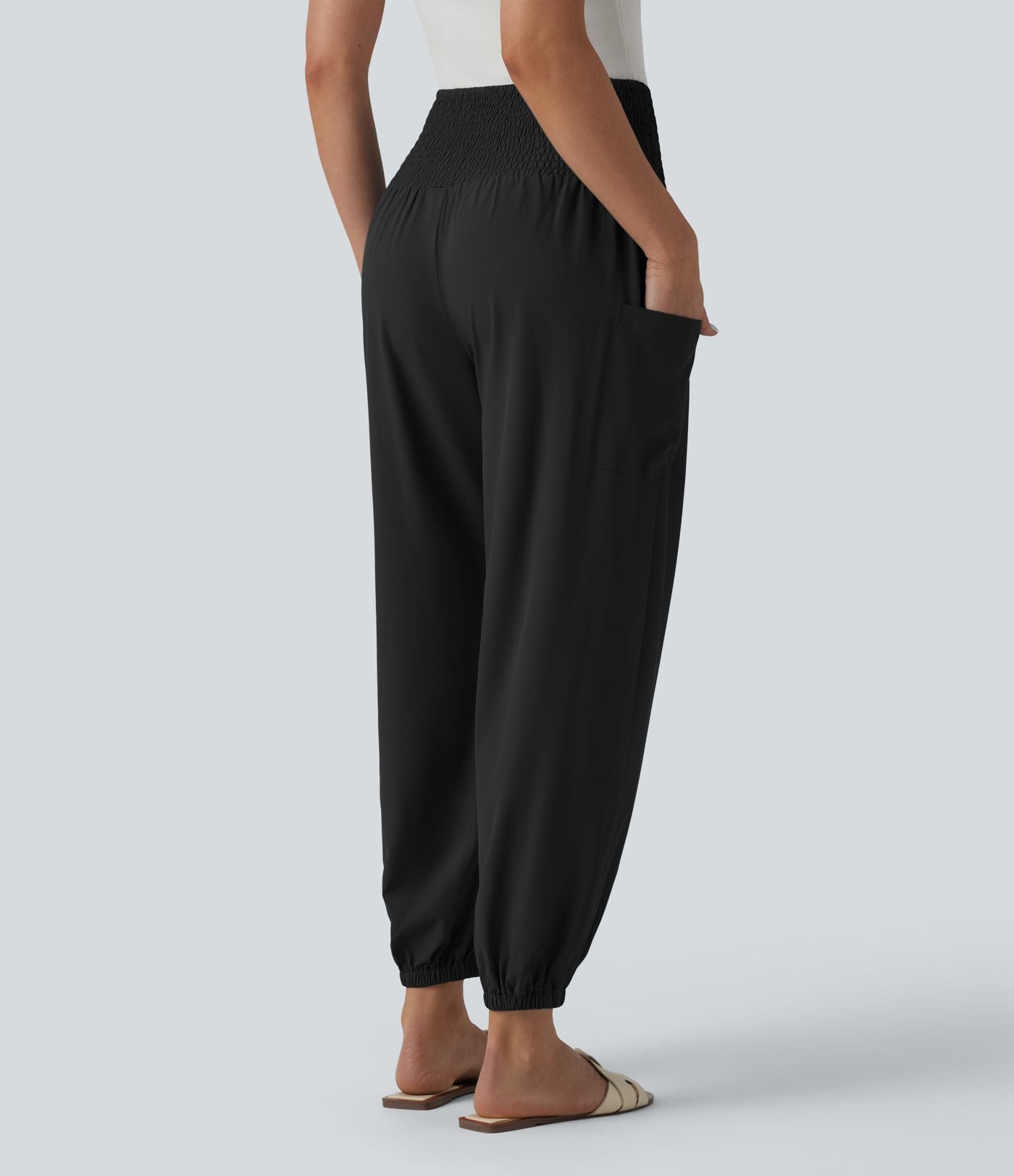 Jogging Breezeful™ taille ultra haute froncé, séchage rapide, avec poches