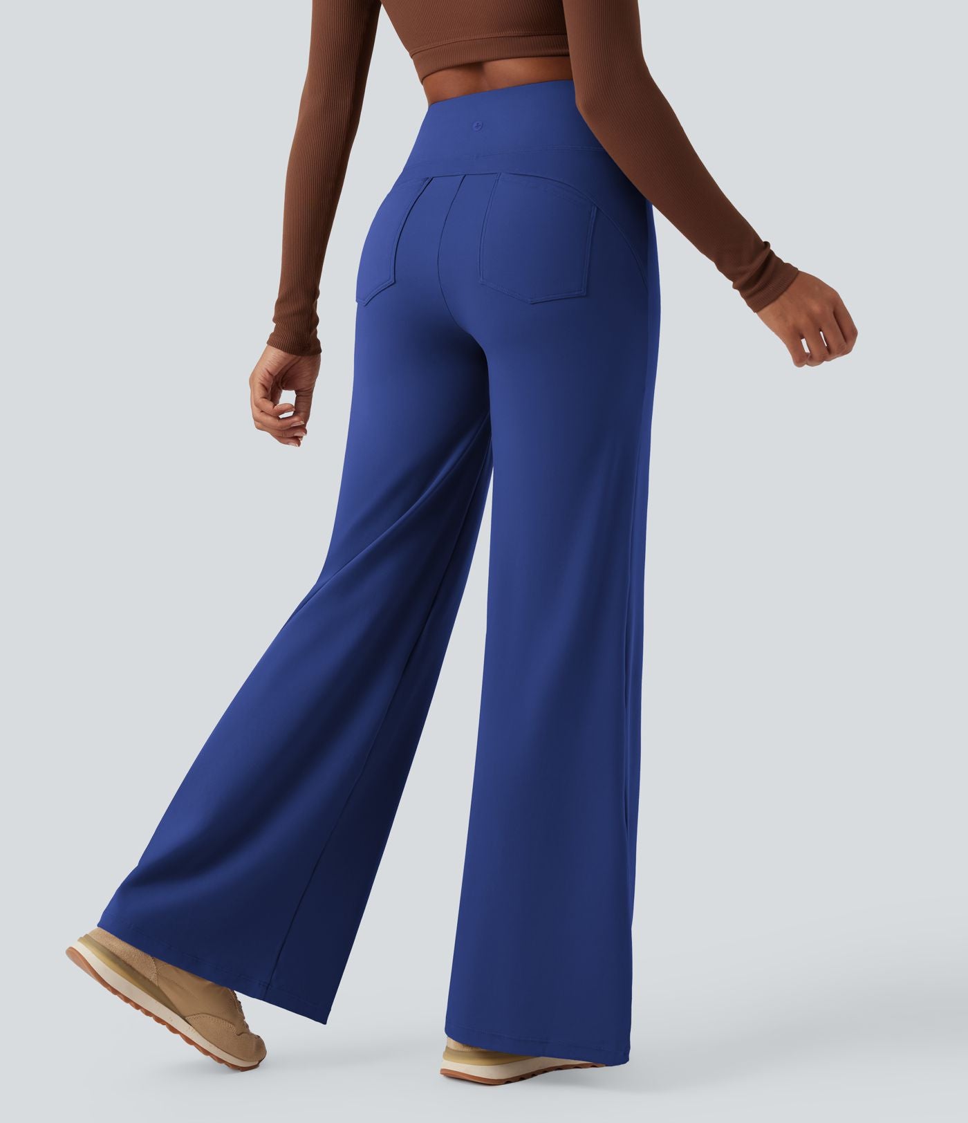Pantalon yoga large gainant taille haute DayStretch avec poches