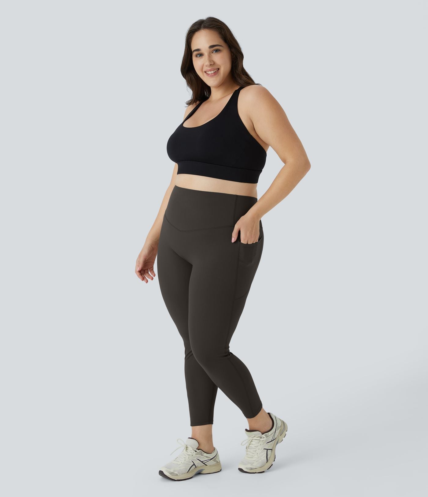 Legging d'entraînement gainant taille haute grande taille avec poches Halara UltraSculpt™