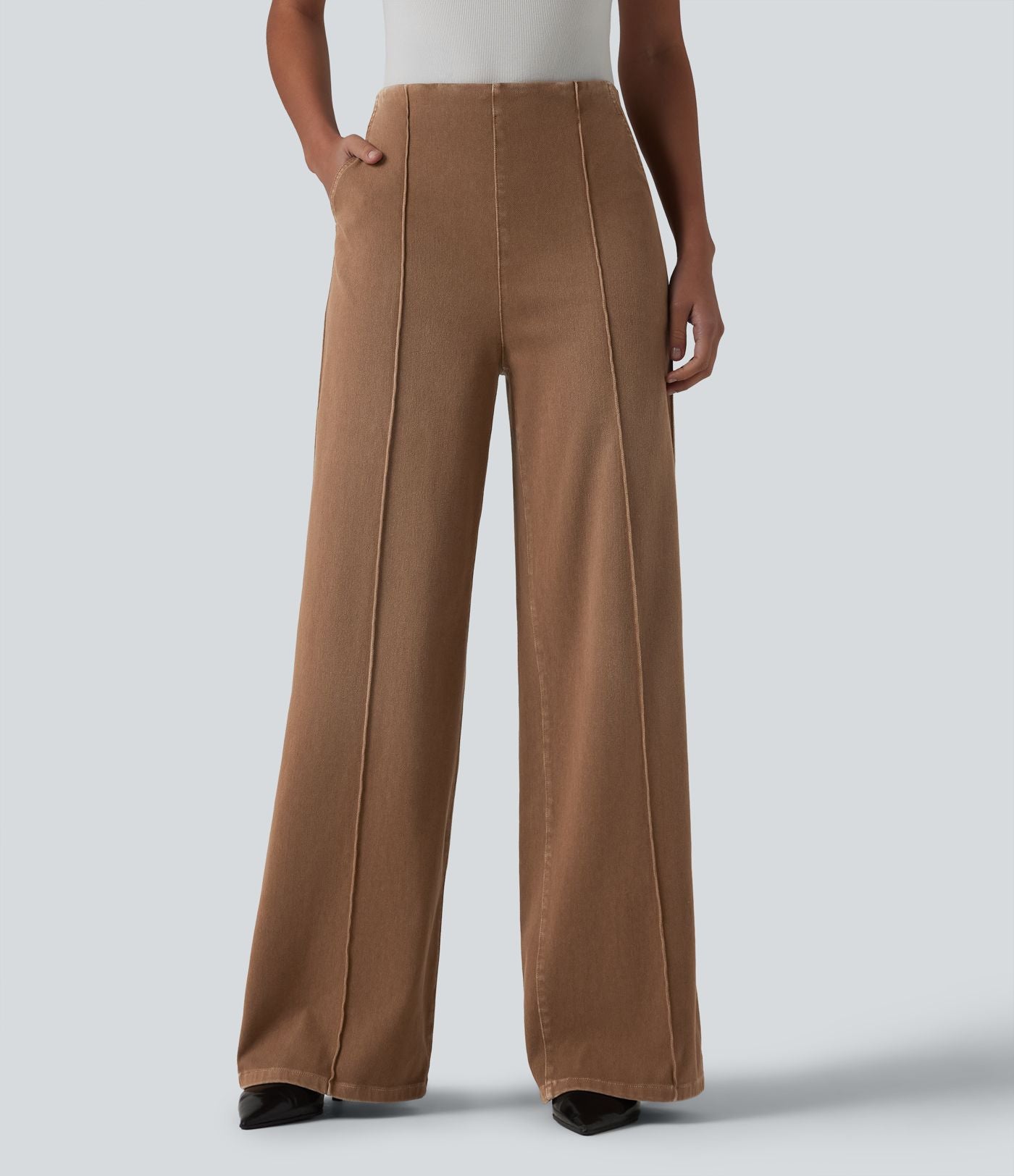 Halara Flex™ Jean large taille haute avec poches