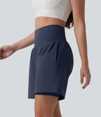 Short de yoga SoftlyZero™ Airy 2-en-1 gainant taille très haute effet frais InstantCool 17,5 cm avec poches