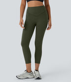 Legging corsaire d'entraînement gainant galbant taille haute avec effet scrunch et poches Halara UltraSculpt™