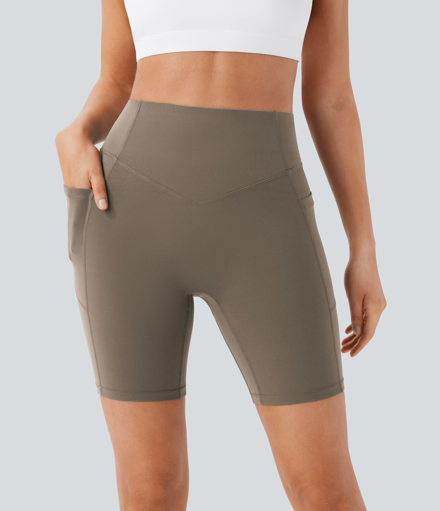 Legging de yoga gainant taille haute chiné à séchage rapide avec poches Halara UltraSculpt™