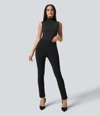 Pantalon de travail 7/8 gainant taille haute avec ourlet ajustable Halara Flex™