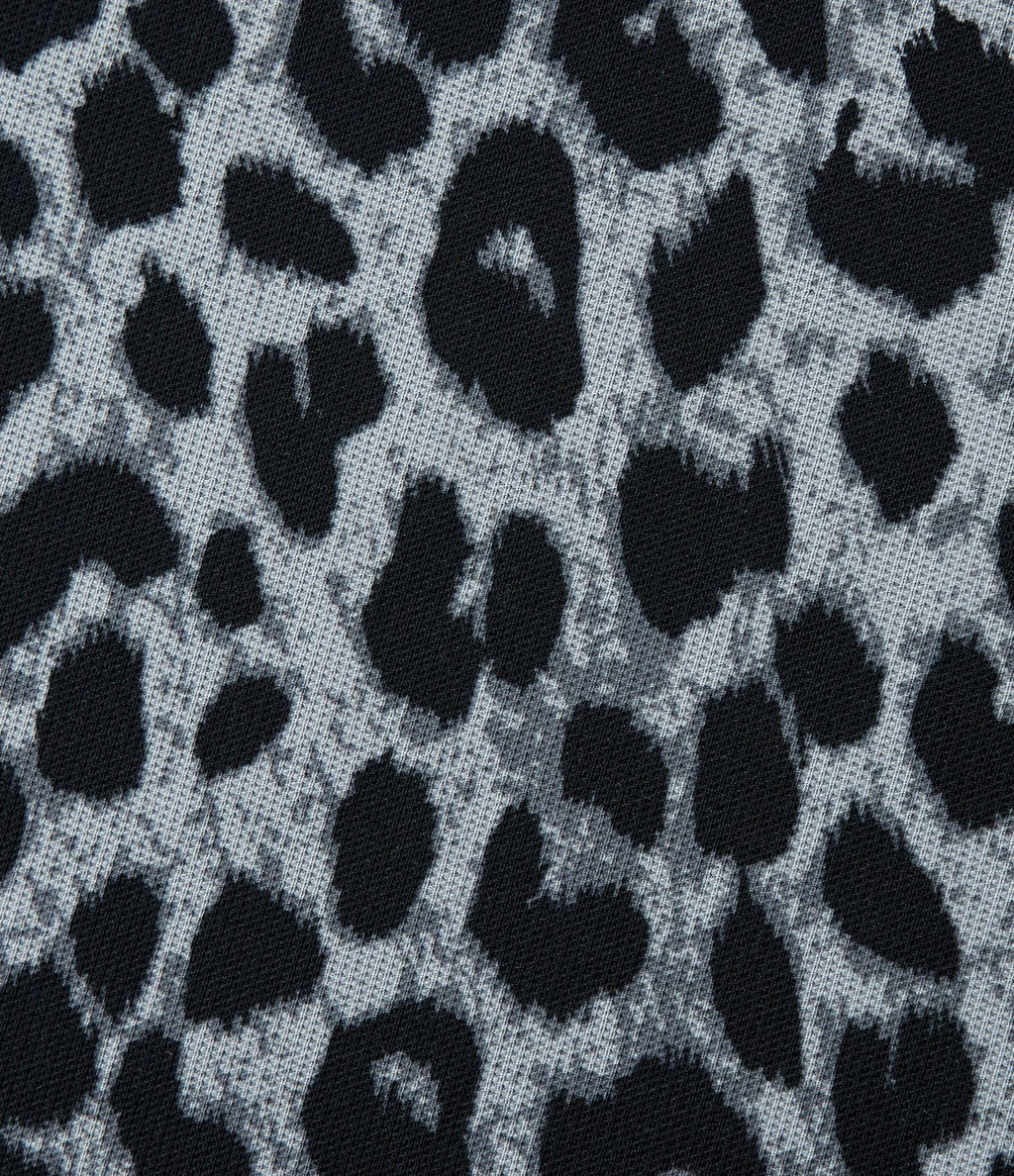 Pantalon large décontracté taille haute gaufré imprimé léopard avec poches