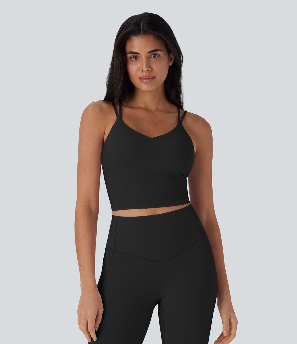 Débardeur de yoga court Halara UltraSculpt™ Cool dos nu à séchage rapide - UPF50+