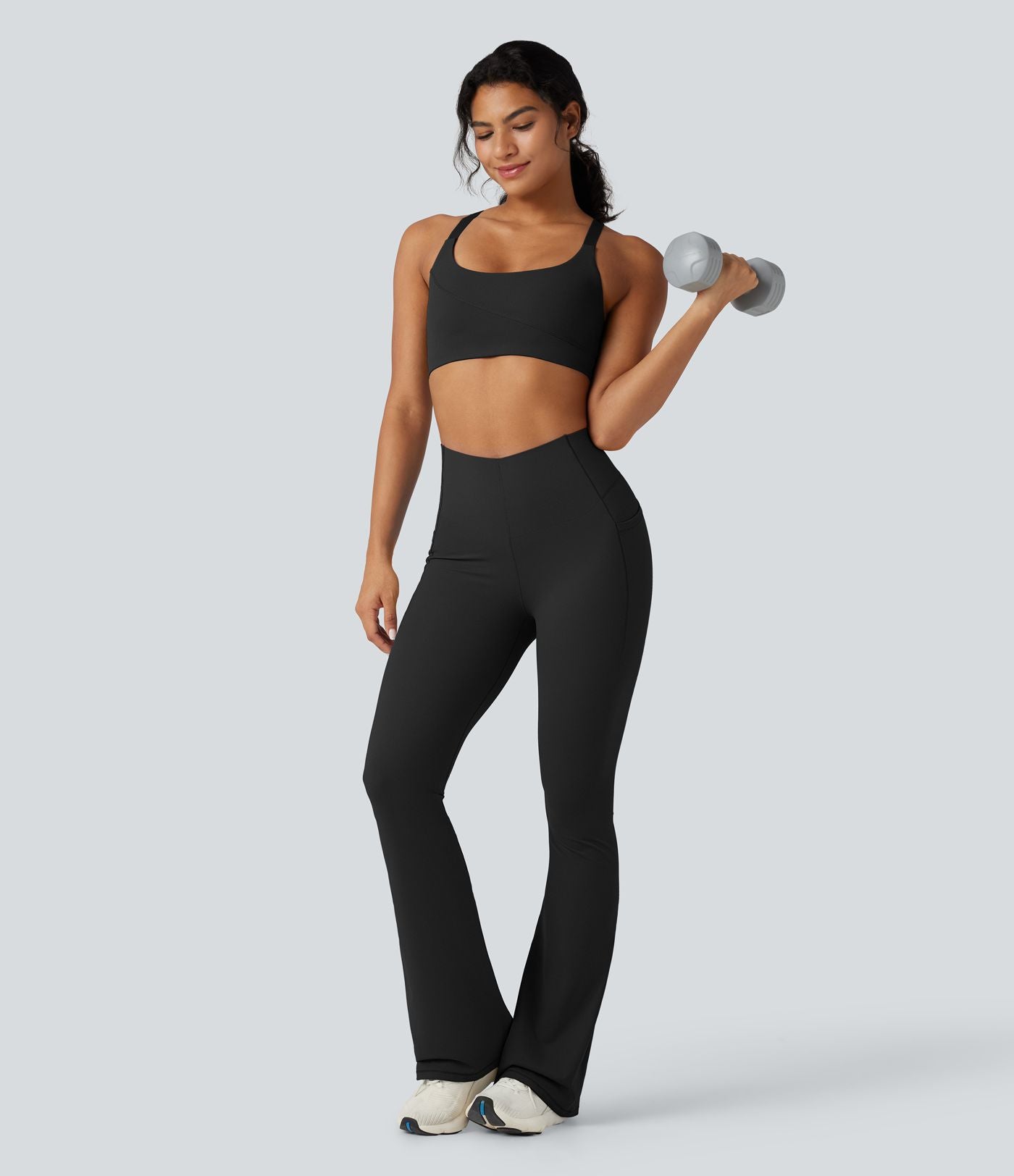 Legging d'entraînement Halara UltraSculpt™ SoCinched taille haute gainant bootcut avec poches