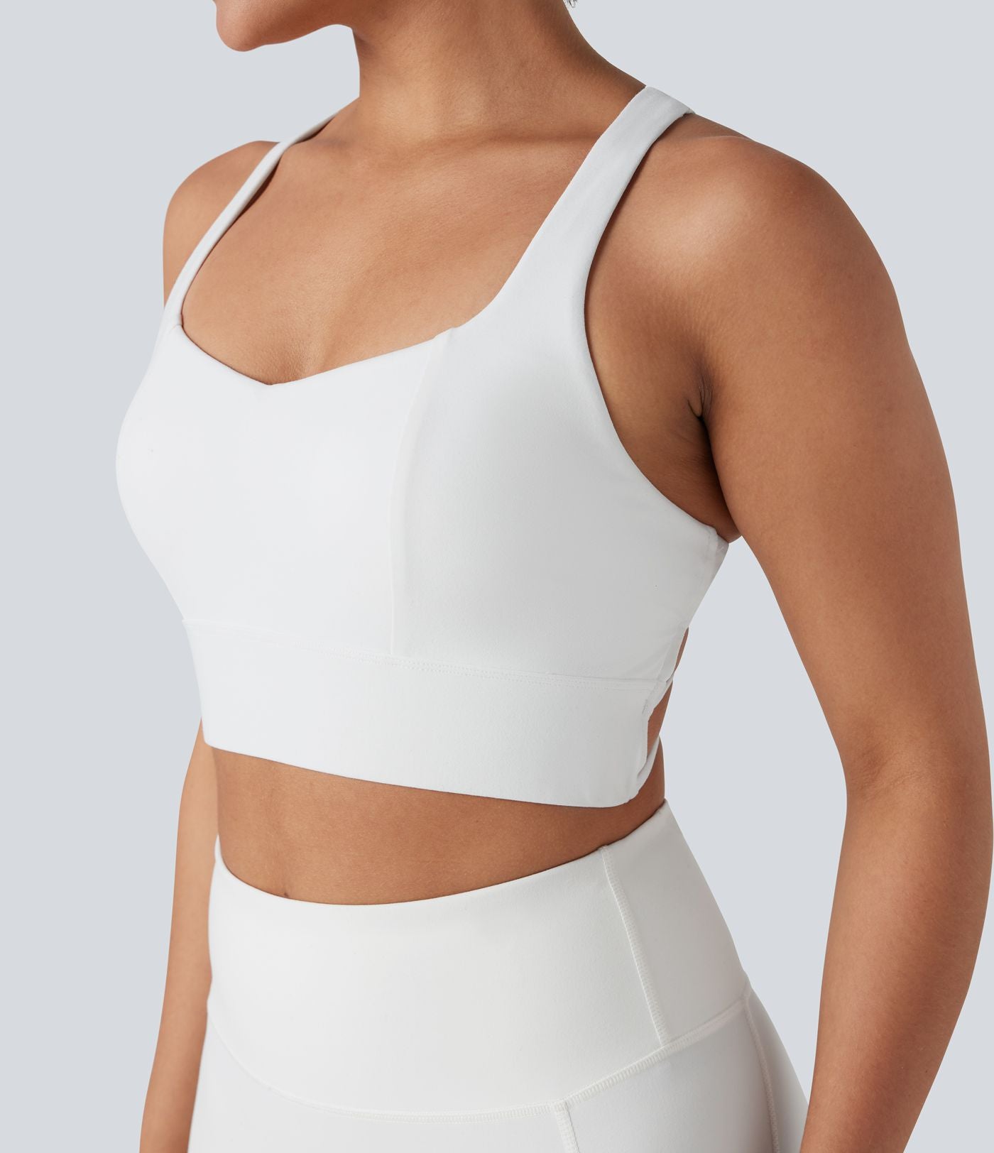 Brassière de sport yoga soutien souple dos nageur à bretelles croisées bonnets A-C