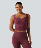 Débardeur de course SoftlyZero™ Airy col cœur croisé brassière intégrée effet frais InstantCool, protection solaire UPF50+