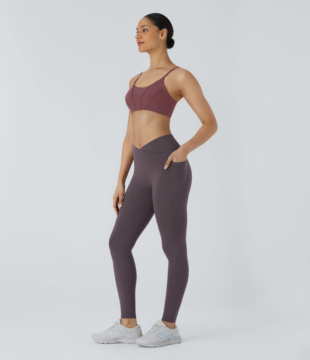 Patitoff™ 2.0 Legging Yoga Résistant Poils d'Animaux Taille Haute Croisée Poches Latérales