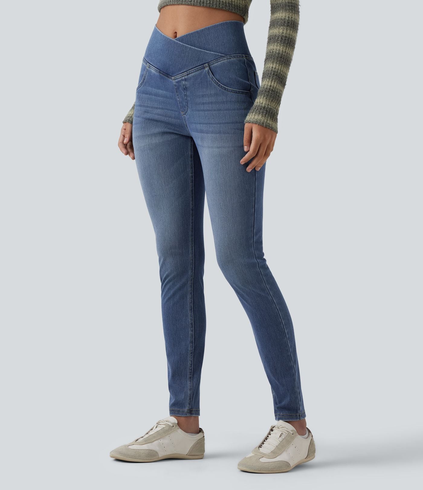 Jegging Halara Flex™ taille haute croisé décontracté avec poches